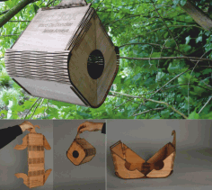 Cnc Laser Cut Design Wooden Bird Box Free Vector File