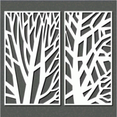 Cnc Laser Cut The Tree Has Sharp Lines Free Vector File