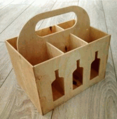 Cnc Laser Cut Wooden Box Six Wine Free Vector File