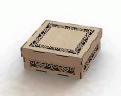Cnc Laser Cut Wooden Gift Box Lid Template Free DXF File