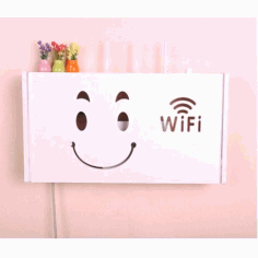 Cnc Laser Cut Wooden Wifi Devices Shelf Free DXF File