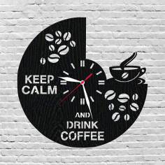 Coffee Clock Free DXF File