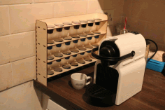 Coffee Pod Rack For Laser Cutting Free Vector File
