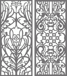 Collection Of Panel Screen Room Divider Patterns For Laser Cut Free Vector File, Free Vectors File