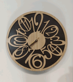 Cool And Unique Wall Clock For Laser Cut Free Vector File