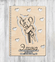 Cover For Notebook Drawing For Laser Cut Free Vector File