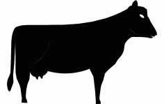 Cow Silhouette Free DXF File
