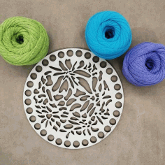 Crochet Baskets Base For Laser Cut Free Vector File
