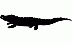 Crocodile Silhouette Vector Free DXF File