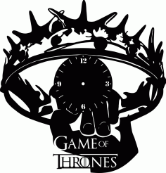 Crown Logo Game Of Thrones Clock Free Vector File
