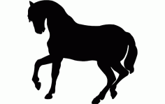 Dancing Horse Silhouette Free DXF File