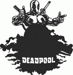 Deadpool Clock Free DXF File