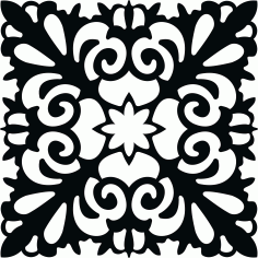 Decor Seamless Separator Floral Lattice Stencil Design Free DXF File