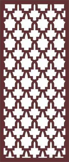 Decor Seamless Separator Floral Screen For Laser Cut Free Vector File