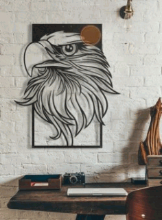 Decorate The eagle’s Head In The Room For Laser Cut Cnc Free Vector File, Free Vectors File