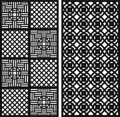 Decoration Seamless Separator Screens Set For Laser Cutting Free DXF File