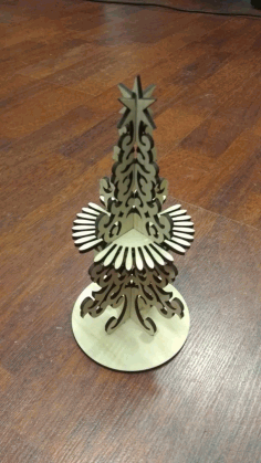 Decorative Christmas Tree Napkin Holder Laser Cutting Free DXF File, Free Vectors File