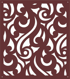Decorative Divider Screen Panel For Laser Cut Free Vector File