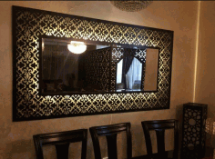 Decorative Framed Mirror For Cnc Router Free DXF File