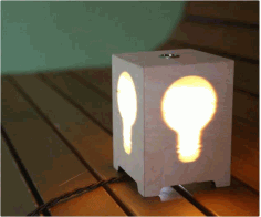 Decorative Hidden Light Table Lamp Free DXF File