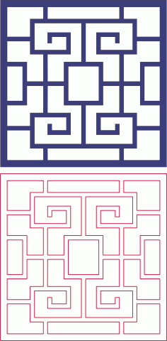 Decorative Lattice Pattern Free DXF File