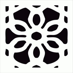 Decorative Motifs Of Flower For Laser Cut Free Vector File, Free Vectors File