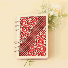 Decorative Notebook Cover For Laser Cut Free Vector File