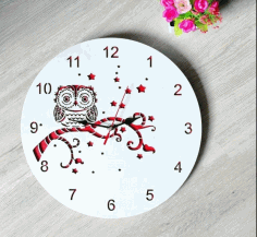 Decorative Owl Wall Clock Free Vector File