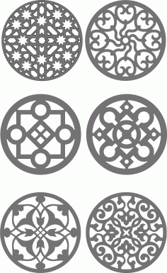Decorative Partition Indoor Panel Grill Seamless Designs For Laser Cutting Free DXF File