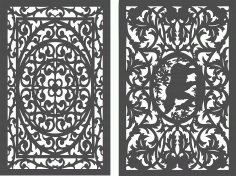Decorative Privacy Partition Indoor Panel Room Divider Lattice Seamless Patterns Free DXF File