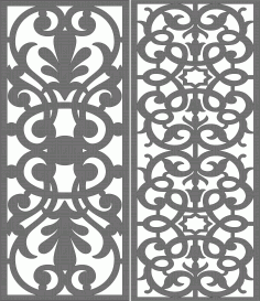 Decorative Privacy Partition Indoor Panel Room Divider Pattern For Laser Cut Free Vector File, Free Vectors File