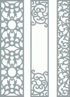 Decorative Privacy Partition Panels Lattice Room Divider Patterns Free DXF File