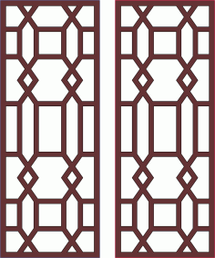 Decorative Room Divider Pattern For Laser Cutting Free DXF File