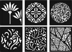 Decorative Screen Patterns Art For Laser Cut Free Vector File