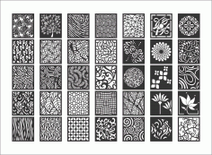 Decorative Screen Patterns Collection Free DXF File