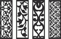 Decorative Screen Patterns For Laser Cutting 132 Free DXF File