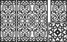 Decorative Screen Patterns For Laser Cutting 141 Free DXF File