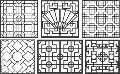 Decorative Screen Patterns For Laser Cutting 86 Free DXF File