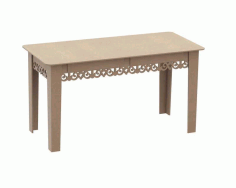 Decorative Wood Table Free DXF File