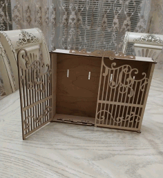 Decorative Wooden Key Cabinet For Laser Cut Free DXF File