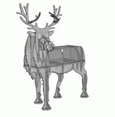 Deer 2d Animals Design Plan 10mm For Laser Cut Free DXF File