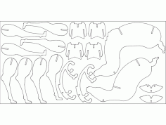 Deer 3d Puzzle Free DXF File