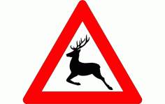 Deer Crossing Sign Free DXF File