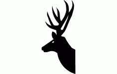 Deer Head Silhouette Free DXF File