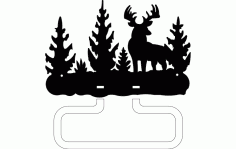Deer Towel Holder Free DXF File