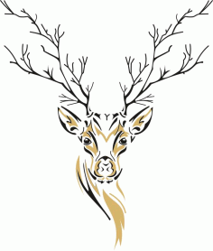 Deer Wall Decoration Deer Sketch Free Vector File