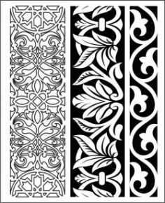 Design Pattern Woodcarving 6155 For Laser Cut Cnc Free DXF File