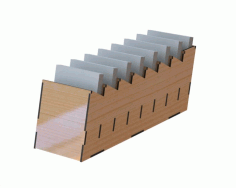 Desk Organizer For Notes For Laser Cutting Free DXF File