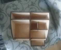 Desktop Organizer Desk Storage Rack Plywood 6mm Free Vector File