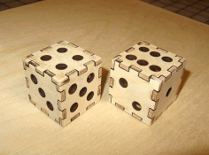 Dice 3d Puzzle For Laser Cut Free Vector File
